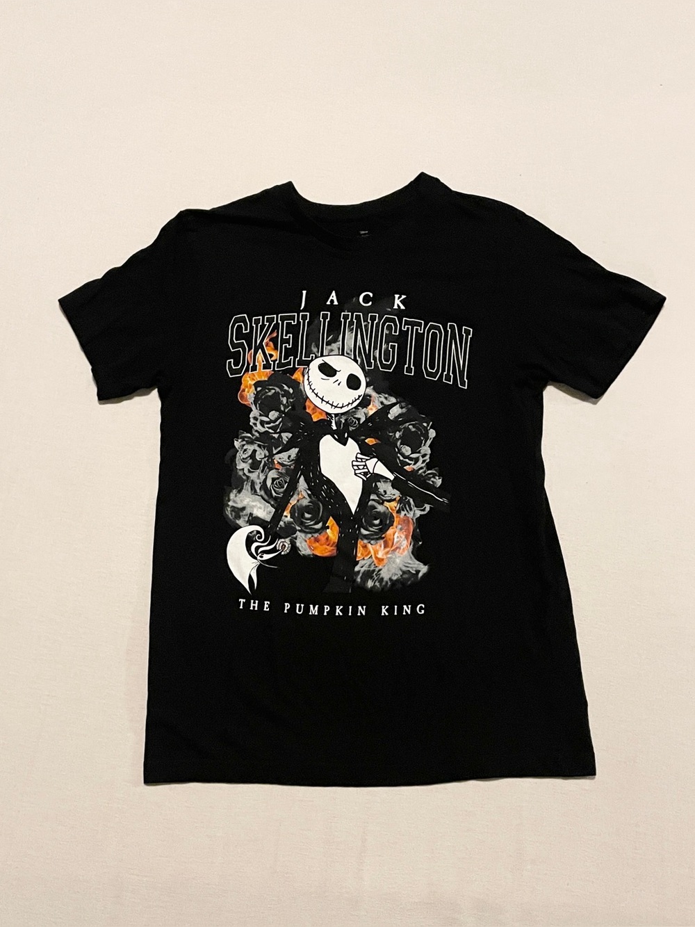 Disney Jack Skellington The Pumpkin King Womens T-Shirt M Black